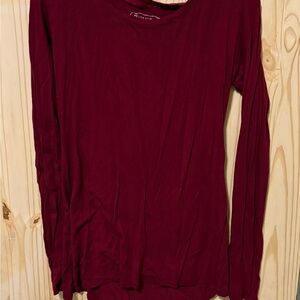 Maurices Burgundy Long Sleeve Women's Top